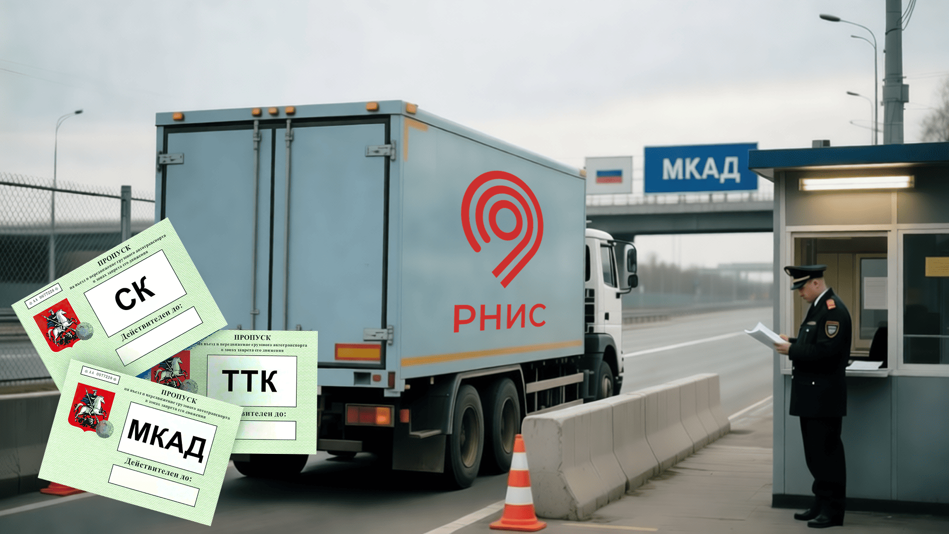 Регистрация автомобиля в системе РНИС, получение пропуска на МКАД, ТТК, СК
